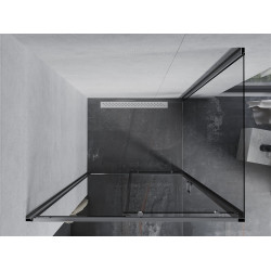 Mexen Apia Zuhanykabin Toló ajtóval    95 x 90 cm,  átlátszó üveg, króm - 840-095-090-01-0 Toló ajtós