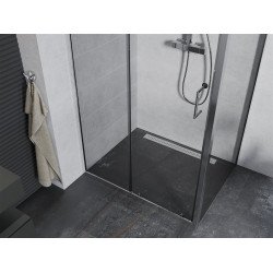 Mexen Apia Zuhanykabin Toló ajtóval    105 x 90 cm,  átlátszó üveg, króm - 840-105-090-01-0 Toló ajtós