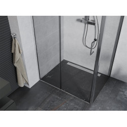Mexen Apia Zuhanykabin Toló ajtóval    120 x 70 cm,  átlátszó üveg, króm - 840-120-070-01-0 Toló ajtós