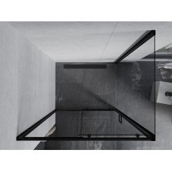 Mexen Apia Zuhanykabin Toló ajtóval    105 x 80 cm,  átlátszó üveg,  fekete  - 840-105-080-70-0 Toló ajtós