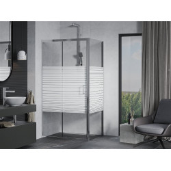 Mexen Apia Zuhanykabin Toló ajtóval    90 x 70 cm,  intim  , króm - 840-090-070-01-2 Toló ajtós Toló ajtós 406594 Mexen