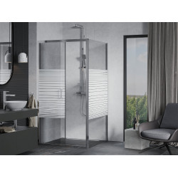 Mexen Apia Zuhanykabin Toló ajtóval    90 x 90 cm,  intim  , króm - 840-090-090-01-2 Toló ajtós
