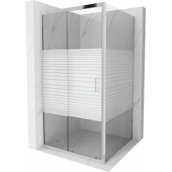 Mexen Apia Zuhanykabin Toló ajtóval    90 x 90 cm,  intim  , króm - 840-090-090-01-2 Toló ajtós Toló ajtós 406594 Mexen