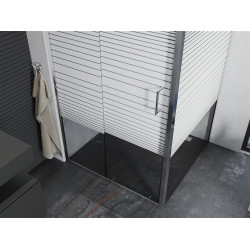 Mexen Apia Zuhanykabin Toló ajtóval    90 x 90 cm,  intim  , króm - 840-090-090-01-2 Toló ajtós