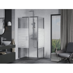 Mexen Apia Zuhanykabin Toló ajtóval    90 x 100 cm,  intim  , króm - 840-090-100-01-2 Toló ajtós