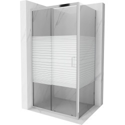 Mexen Apia Zuhanykabin Toló ajtóval    90 x 100 cm,  intim  , króm - 840-090-100-01-2 Toló ajtós Toló ajtós 406594 Mexen
