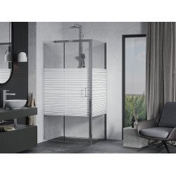 Mexen Apia Zuhanykabin Toló ajtóval    90 x 100 cm,  intim  , króm - 840-090-100-01-2 Toló ajtós Toló ajtós 406594 Mexen