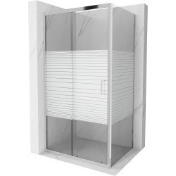 Mexen Apia Zuhanykabin Toló ajtóval    90 x 100 cm,  intim  , króm - 840-090-100-01-2 Toló ajtós Toló ajtós 406594 Mexen