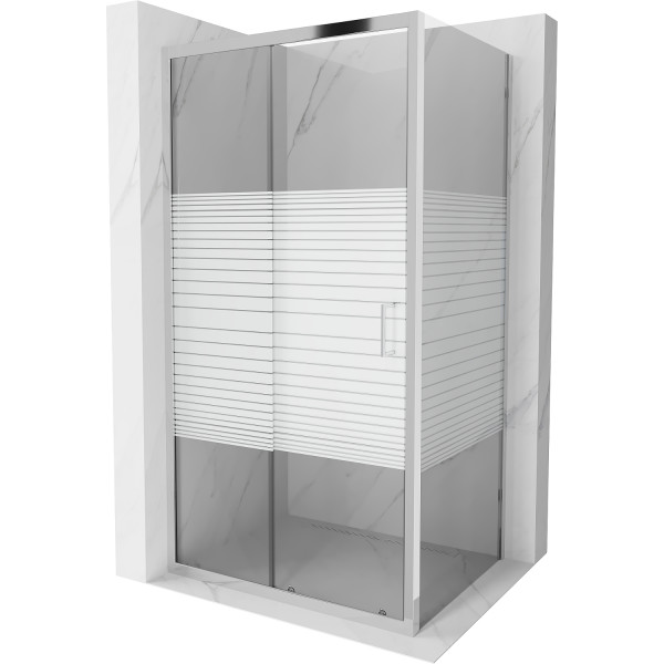 Mexen Apia Zuhanykabin Toló ajtóval    95 x 70 cm,  intim  , króm - 840-095-070-01-2 Toló ajtós