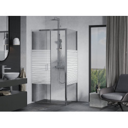 Mexen Apia Zuhanykabin Toló ajtóval    95 x 70 cm,  intim  , króm - 840-095-070-01-2 Toló ajtós