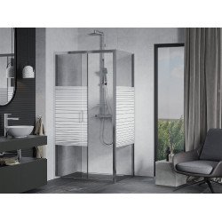 Mexen Apia Zuhanykabin Toló ajtóval    100 x 70 cm,  intim  , króm - 840-100-070-01-2 Toló ajtós