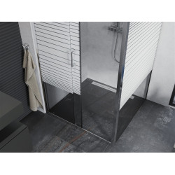 Mexen Apia Zuhanykabin Toló ajtóval    100 x 100 cm,  intim  , króm - 840-100-100-01-2 Toló ajtós