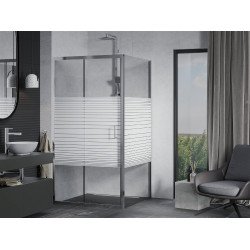 Mexen Apia Zuhanykabin Toló ajtóval    100 x 100 cm,  intim  , króm - 840-100-100-01-2 Toló ajtós Toló ajtós 406594 Mexen