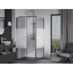 Mexen Apia Zuhanykabin Toló ajtóval    100 x 100 cm,  intim  , króm - 840-100-100-01-2 Toló ajtós