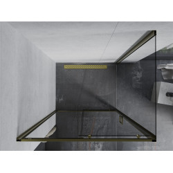 Mexen Apia Zuhanykabin Toló ajtóval    100 x 80 cm,  átlátszó üveg, arany  - 840-100-080-50-0 Toló ajtós