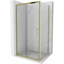 Mexen Apia Zuhanykabin Toló ajtóval    135 x 70 cm,  átlátszó üveg, arany  - 840-135-070-50-0 Toló ajtós Toló ajtós 406594 Mexen