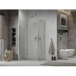 Mexen Lima  Zuhanykabin Csukló ajtóval  70 x 100 cm,  átlátszó üveg, króm - 856-070-100-01-00 Csukló ajtós
