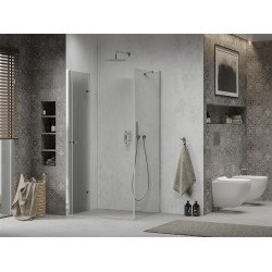 Mexen Lima  Zuhanykabin Csukló ajtóval  70 x 100 cm,  átlátszó üveg, króm - 856-070-100-01-00 Csukló ajtós