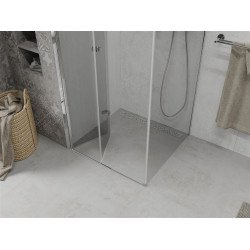 Mexen Lima  Zuhanykabin Csukló ajtóval  80 x 80 cm,  átlátszó üveg, króm - 856-080-080-01-00 Csukló ajtós