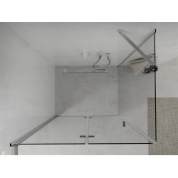 Mexen Lima  Zuhanykabin Csukló ajtóval  80 x 100 cm,  átlátszó üveg, króm - 856-080-100-01-00 Csukló ajtós
