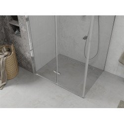 Mexen Lima  Zuhanykabin Csukló ajtóval  80 x 100 cm,  átlátszó üveg, króm - 856-080-100-01-00 Csukló ajtós