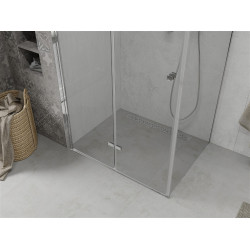 Mexen Lima  Zuhanykabin Csukló ajtóval  80 x 120 cm,  átlátszó üveg, króm - 856-080-120-01-00 Csukló ajtós