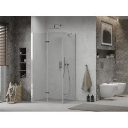 Mexen Lima  Zuhanykabin Csukló ajtóval  80 x 120 cm,  átlátszó üveg, króm - 856-080-120-01-00 Csukló ajtós Csukló ajtós 406594 Mexen