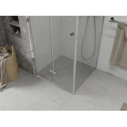 Mexen Lima  Zuhanykabin Csukló ajtóval  90 x 90 cm,  átlátszó üveg, króm - 856-090-090-01-00 Csukló ajtós