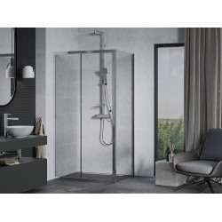 Mexen Apia Zuhanykabin Toló ajtóval    90 x 100 cm,  átlátszó üveg, króm - 840-090-100-01-0 Toló ajtós Toló ajtós 406594 Mexen