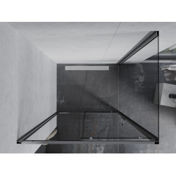 Mexen Apia Zuhanykabin Toló ajtóval    90 x 100 cm,  átlátszó üveg, króm - 840-090-100-01-0 Toló ajtós