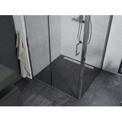 Mexen Apia Zuhanykabin Toló ajtóval    100 x 100 cm,  átlátszó üveg, króm - 840-100-100-01-0 Toló ajtós
