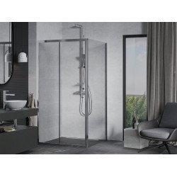 Mexen Apia Zuhanykabin Toló ajtóval    100 x 100 cm,  átlátszó üveg, króm - 840-100-100-01-0 Toló ajtós Toló ajtós 406594 Mexen