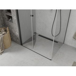 Mexen Lima  Zuhanykabin Csukló ajtóval  80 x 100 cm,  átlátszó üveg, fekete  - 856-080-100-70-00 Csukló ajtós
