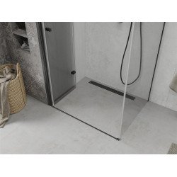 Mexen Lima  Zuhanykabin Csukló ajtóval  80 x 100 cm,  átlátszó üveg, fekete  - 856-080-100-70-00 Csukló ajtós