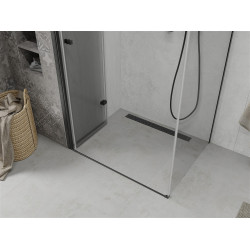 Mexen Lima  Zuhanykabin Csukló ajtóval  80 x 120 cm,  átlátszó üveg, fekete  - 856-080-120-70-00 Csukló ajtós