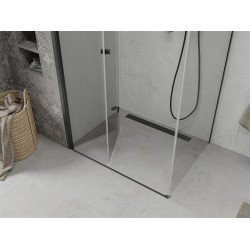 Mexen Lima  Zuhanykabin Csukló ajtóval  90 x 100 cm,  átlátszó üveg, fekete  - 856-090-100-70-00 Csukló ajtós
