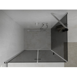 Mexen Lima  Zuhanykabin Csukló ajtóval  70 x 110 cm, grafit, króm - 856-070-110-01-40 Csukló ajtós