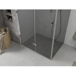 Mexen Lima  Zuhanykabin Csukló ajtóval  70 x 110 cm, grafit, króm - 856-070-110-01-40 Csukló ajtós