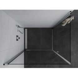 Mexen Pretoria Duo  Zuhanykabin Nyiló ajtóval   90 x 80 cm,  átlátszó üveg, króm - 852-090-080-02-0 DUO zuhanykabin