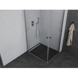 Mexen Pretoria Duo  Zuhanykabin Nyiló ajtóval   90 x 80 cm,  átlátszó üveg, króm - 852-090-080-02-0 DUO zuhanykabin
