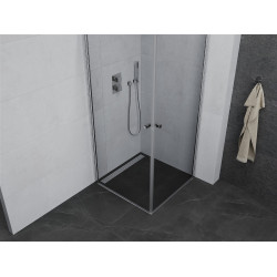 Mexen Pretoria Duo  Zuhanykabin Nyiló ajtóval   90 x 90 cm,  átlátszó üveg, króm - 852-090-090-02-0 DUO zuhanykabin