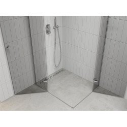Mexen Roma Duo  Zuhanykabin Nyiló ajtóval   80 x 70 cm,  átlátszó üveg, króm - 854-080-070-02-0 DUO zuhanykabin