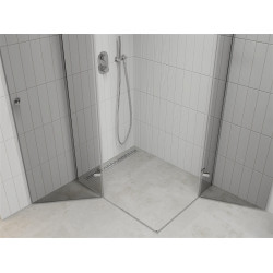 Mexen Roma Duo  Zuhanykabin Nyiló ajtóval   90 x 70 cm,  átlátszó üveg, króm - 854-090-070-02-0 DUO zuhanykabin