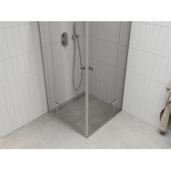 Mexen Roma Duo  Zuhanykabin Nyiló ajtóval   90 x 90 cm,  átlátszó üveg, króm - 854-090-090-02-0 DUO zuhanykabin