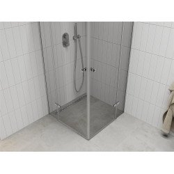 Mexen Roma Duo  Zuhanykabin Nyiló ajtóval   90 x 90 cm,  átlátszó üveg, króm - 854-090-090-02-0 DUO zuhanykabin