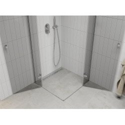 Mexen Roma Duo  Zuhanykabin Nyiló ajtóval   90 x 90 cm,  átlátszó üveg, króm - 854-090-090-02-0 DUO zuhanykabin