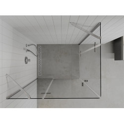 Mexen Roma Duo  Zuhanykabin Nyiló ajtóval   120 x 70 cm,  átlátszó üveg, króm - 854-120-070-02-0 DUO zuhanykabin