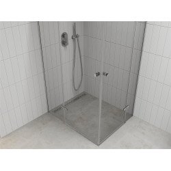 Mexen Roma Duo  Zuhanykabin Nyiló ajtóval   120 x 70 cm,  átlátszó üveg, króm - 854-120-070-02-0 DUO zuhanykabin