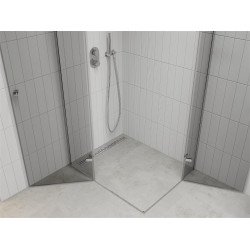 Mexen Roma Duo  Zuhanykabin Nyiló ajtóval   120 x 80 cm,  átlátszó üveg, króm - 854-120-080-02-0 DUO zuhanykabin