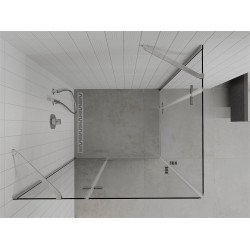 Mexen Roma Duo  Zuhanykabin Nyiló ajtóval   120 x 80 cm,  átlátszó üveg, króm - 854-120-080-02-0 DUO zuhanykabin
